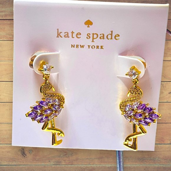 Kate Spade Stork Earrings BNWT - Picture 4 of 7